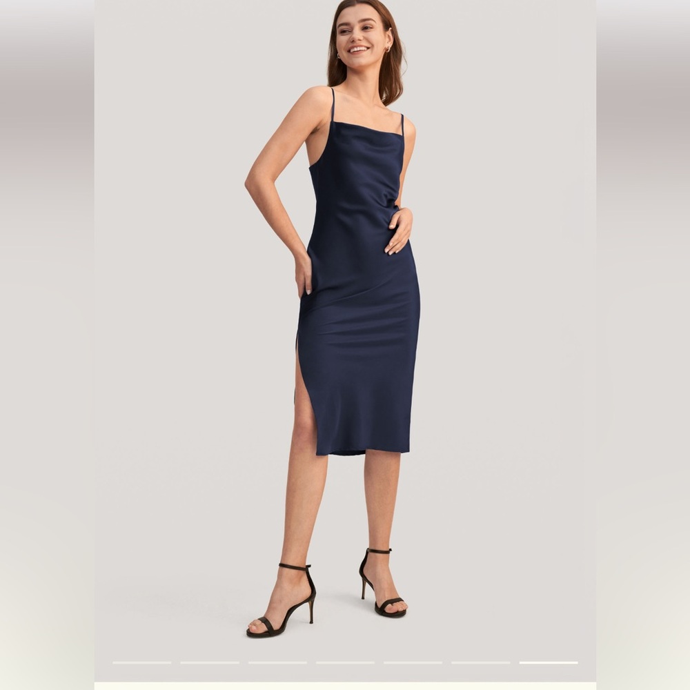 LILYSILK COWL SILK DRESS